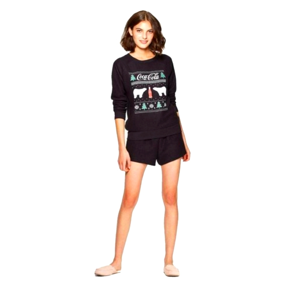NWT Coca-Cola Women's Pajama Set Large Black